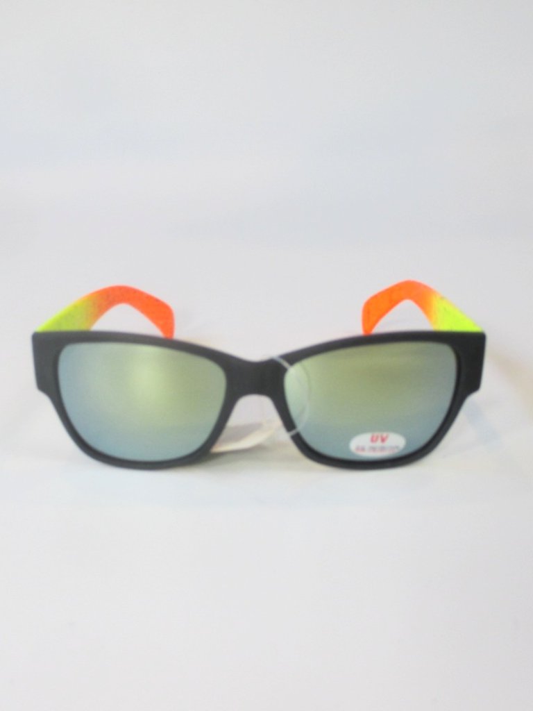 Vintage 80s 90s Neon Splatter Wayfarer Sunglasses Nos Yellow / Orange